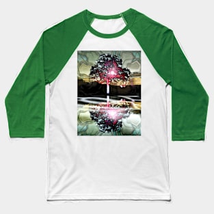 Evening Tree Reflection Baseball T-Shirt